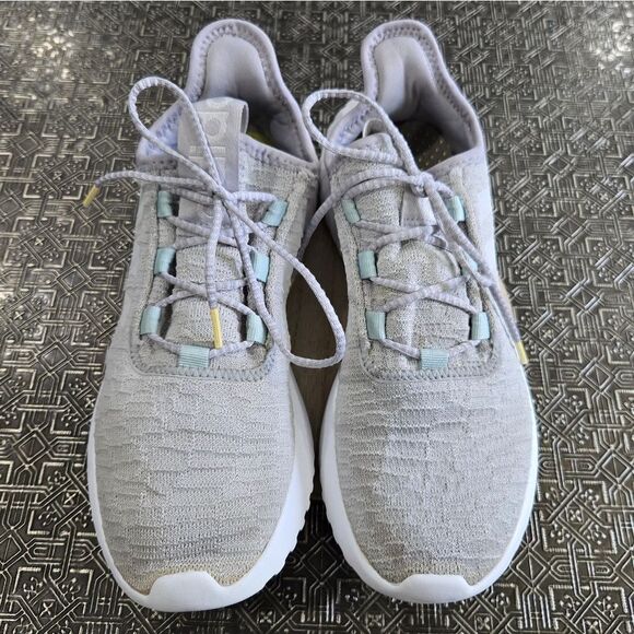 🐢 Adidas Women's Kaptir X Sneaker Grey Two/Cloud White/Green Size 9.5 - Picture 3 of 10